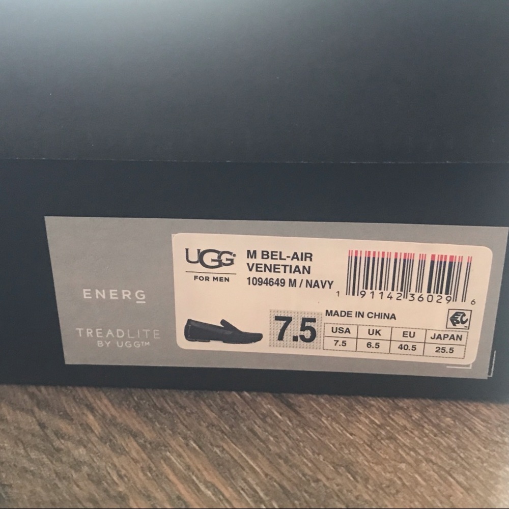 UGG Men’s Navy Bel Air Venetian Loafers SZ 7.5 - Picture 7 of 7